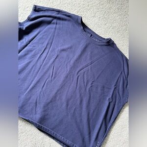 Livi by Lane Brant Navy Oversized Activewear Short Sleeve Terry Cloth Size 14-16